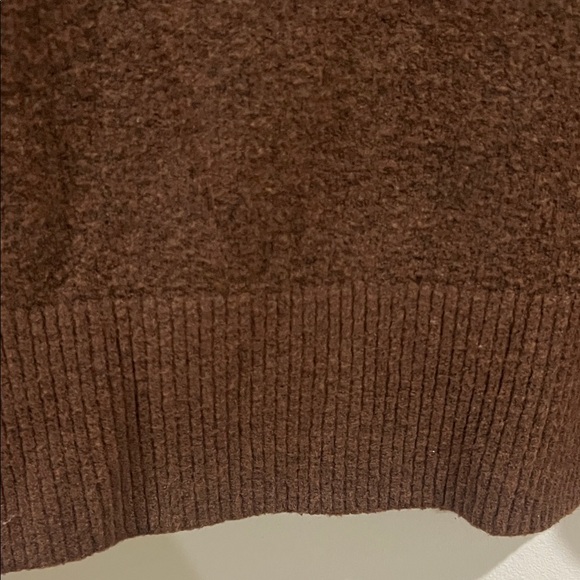 aerie oversized fuzzy chocolate Brown Crewneck Sweater size x-small - Picture 6 of 9